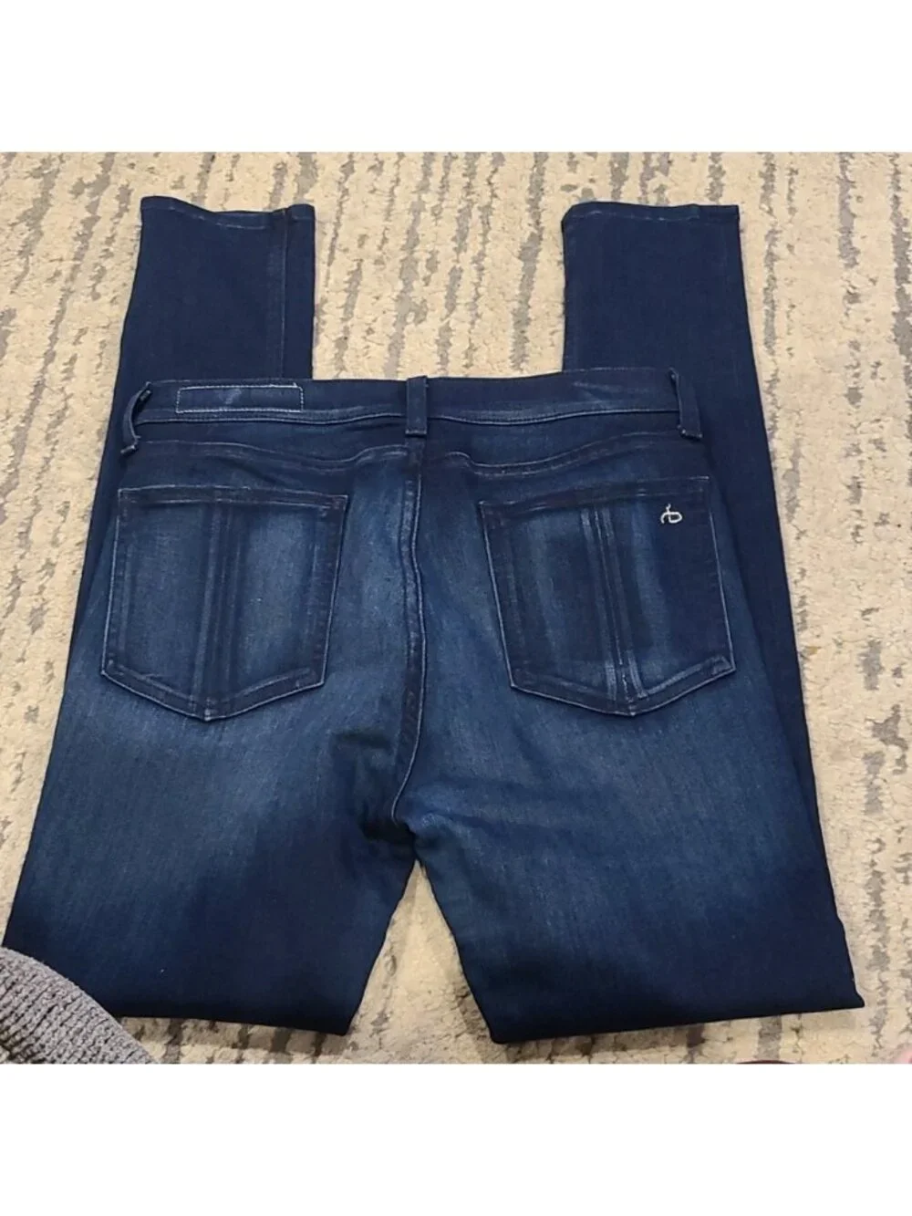 Rag & Bone Mojave 10 Inch Skinny jeans with holes at knees